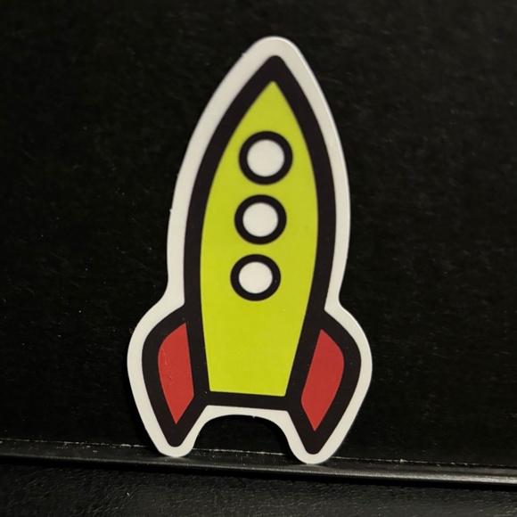 YELLOW ROCKET STICKER - Picture 1 of 1